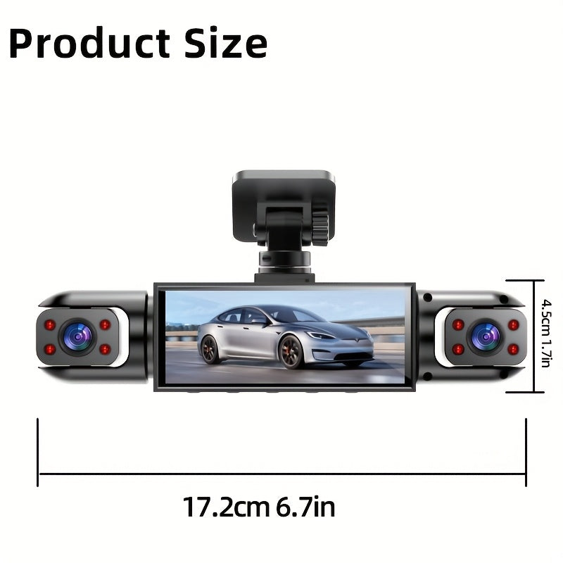 🚔 360° Court-Admissible Proof: The 3/4-Lens Panoramic Dash Cam That Eliminates Every Blind Spot! 🛡️👁️