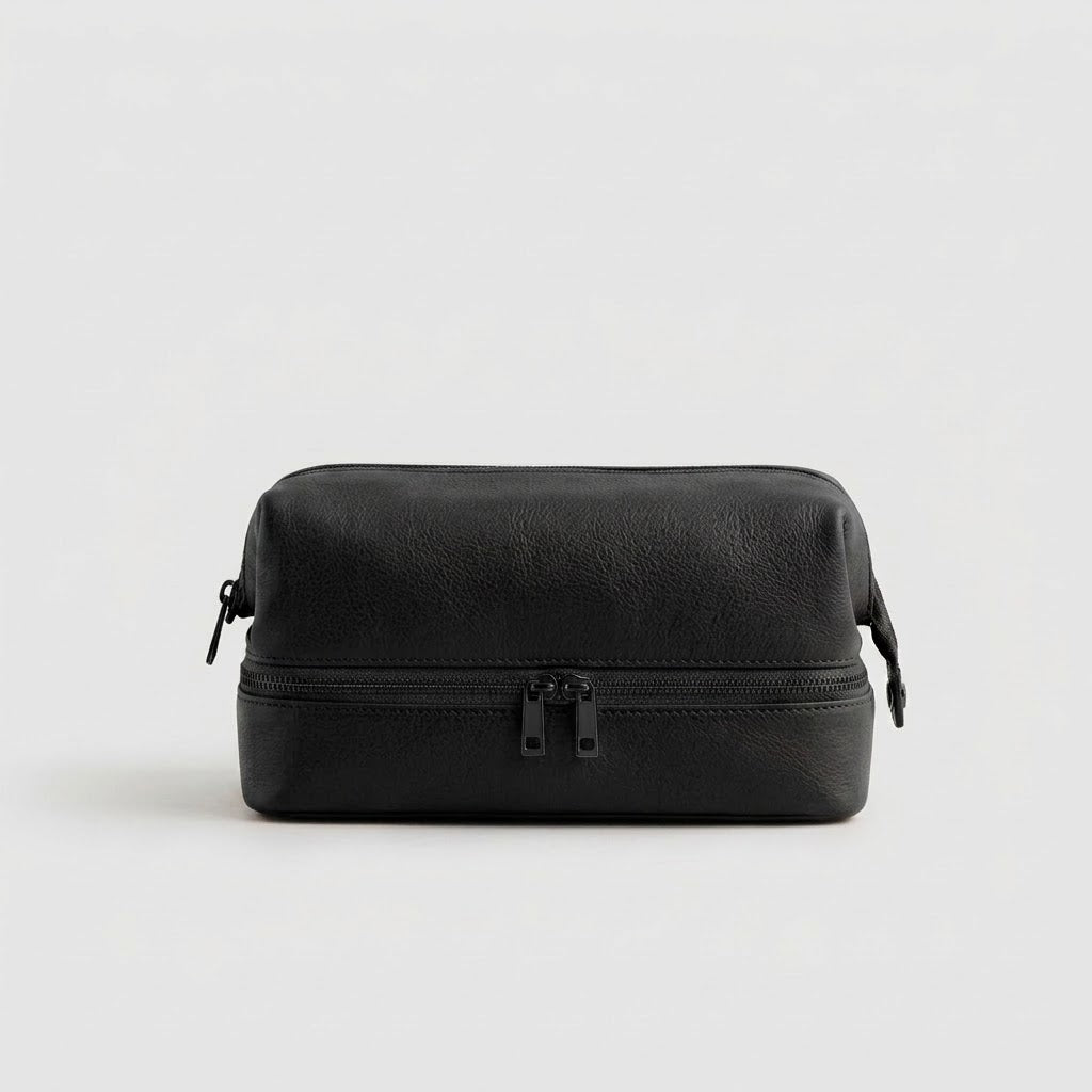 Vintage Leather Travel Toiletry Bag