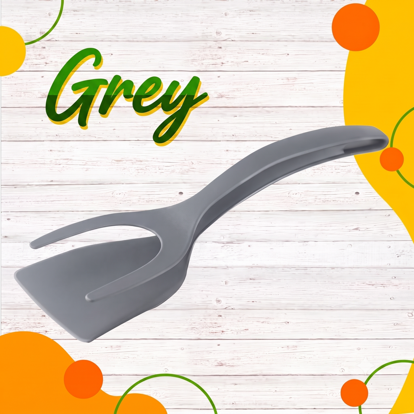 🍳 Flip with Ease | 2-in-1 Multi-Functional Kitchen Spatula Tongs with Food-Grade Silicone Tips 🥩