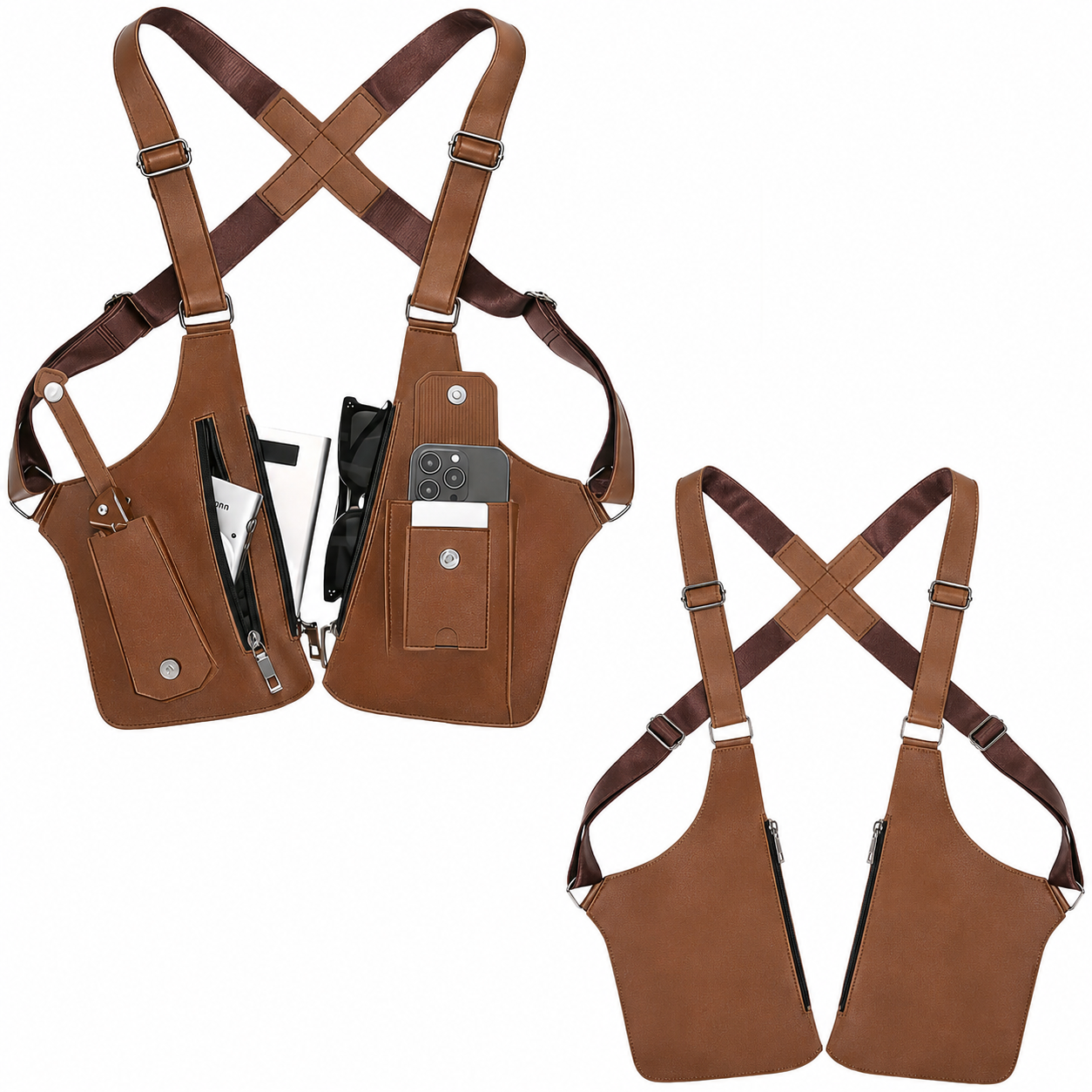 🚴 Men's Vintage Chest Rig Vest Bag