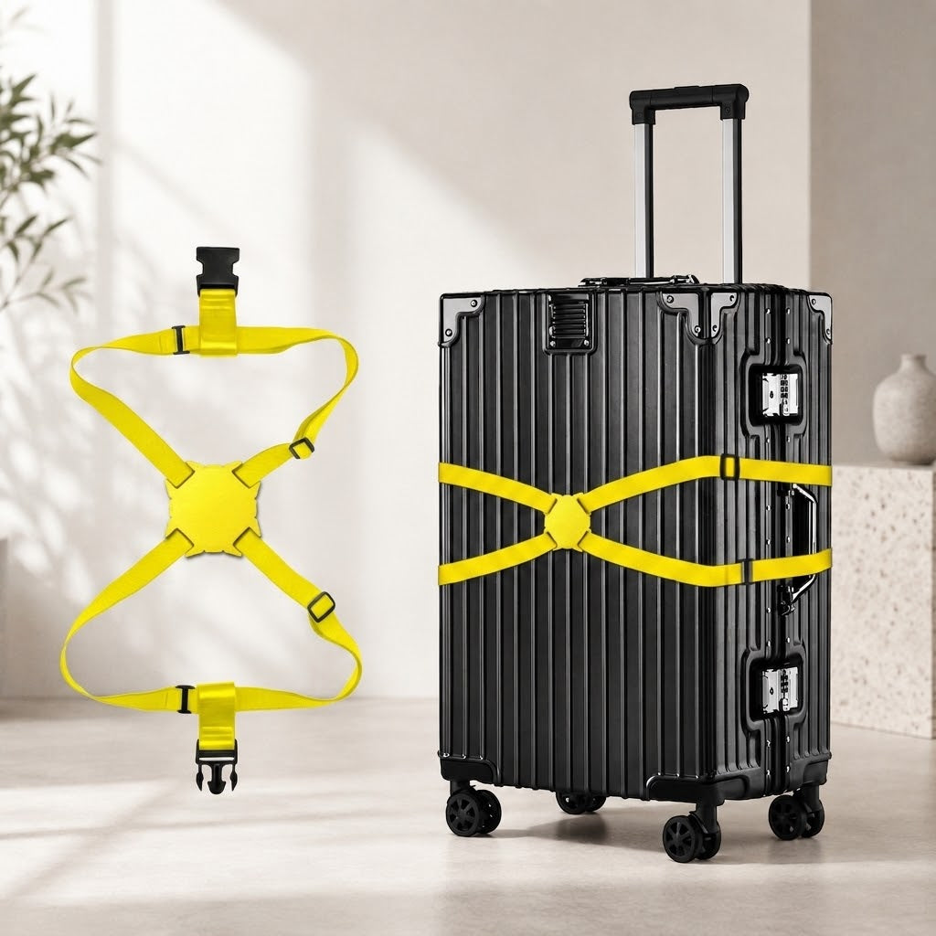 Figure-8 safety luggage straps