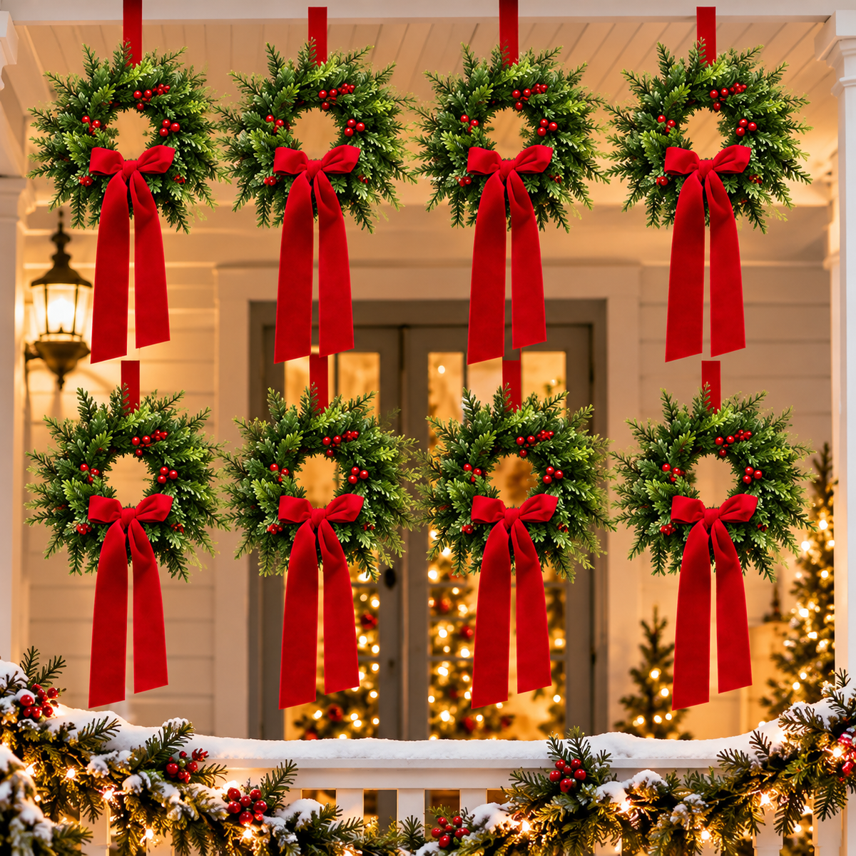 Upside-Down Christmas Wreath – Elegant Holiday Door Decoration
