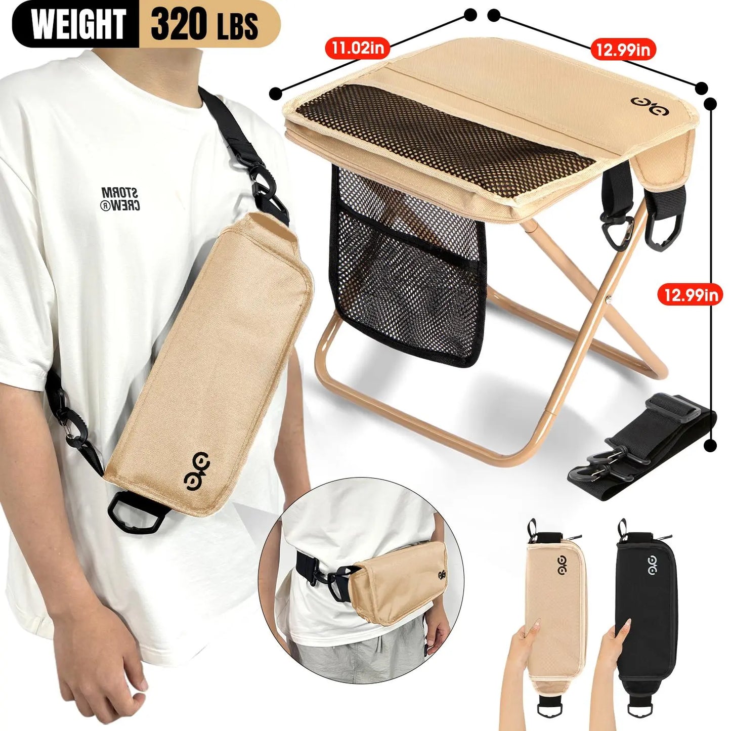 🎒 Feather-Light, Steel-Strong: The 1.5 lbs Folding Chair That Safely Holds Up to 400 lbs! 🏕️🔥