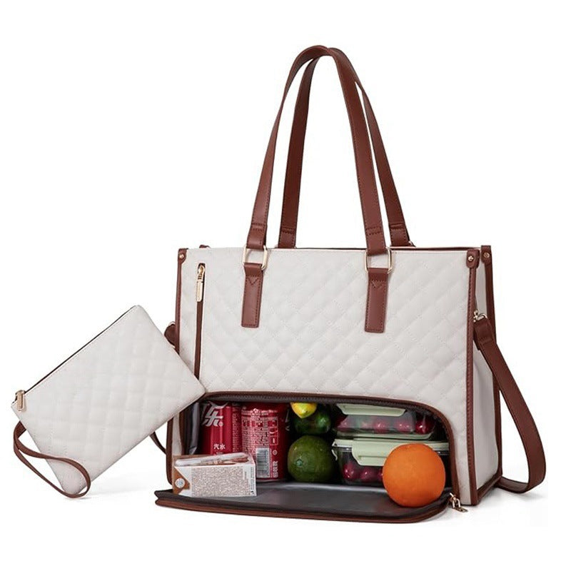 💻 Streamline Your Commute | 3-in-1 Multi-Functional Insulated Laptop Bag & Large Capacity Lunch Tote Organizer for Work & School 🍱