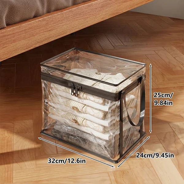 📦Large Heavy-Duty Soft Thick Plastic Clear Storage Bag for Clothes, Moving & Storage