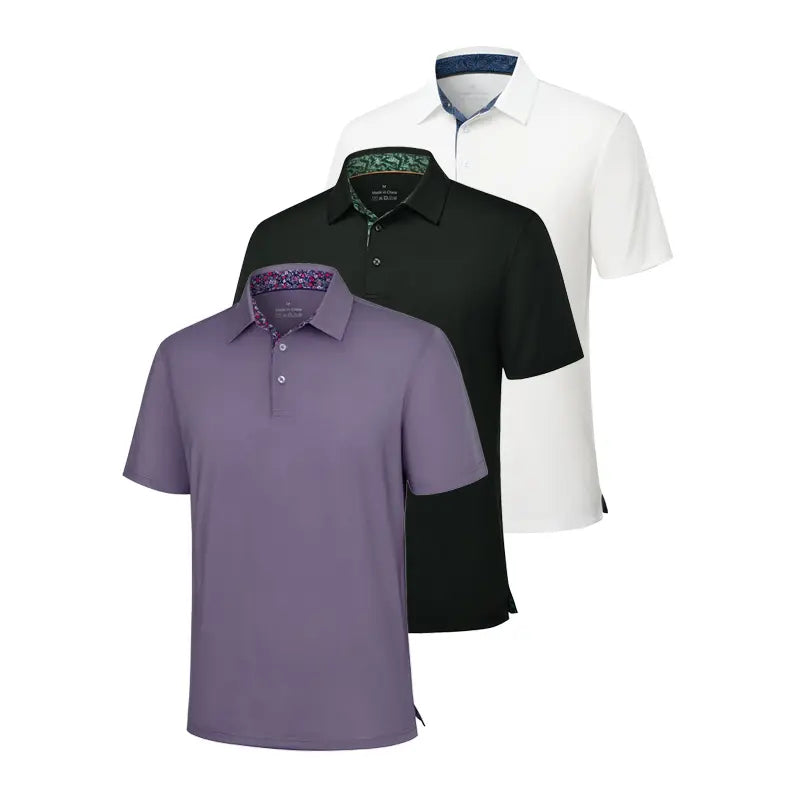 👔 Elevate Your Everyday | 3-Pack Men's Classic Short-Sleeve Polo Shirts, Soft Breathable Collared Golf & Business Casual Tees ✨