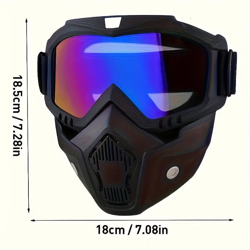 ⛷️🛡️Conquer Every Element: The Anti-Fog Full Face Shield with Crystal Clear HD Vision!