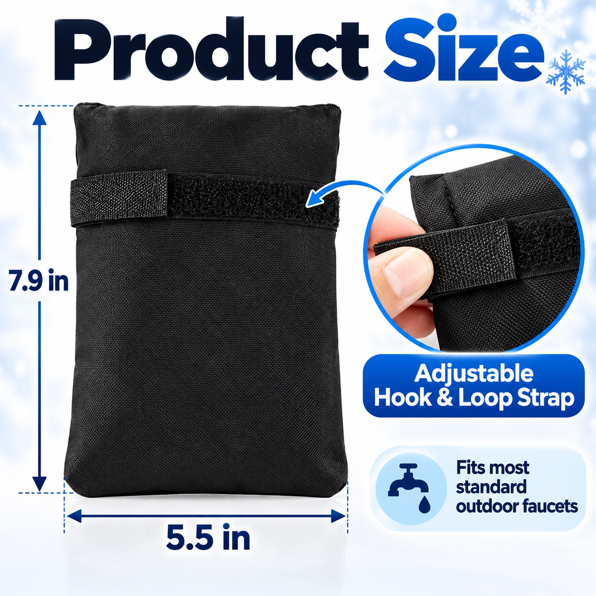 4-Pack Insulated Outdoor Faucet Covers for Winter