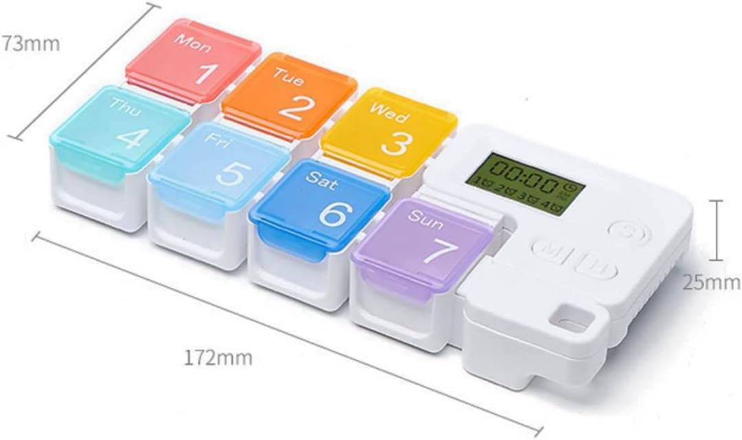 π
Smart Wellness | 7-Day Portable Pill Box Organizer with 4-Times Daily Reminders π