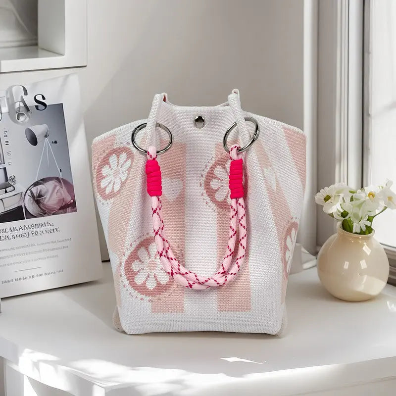 ๐ธ Boho Vibes Only | Women's Handmade Crochet Knit Bucket Bag & Lightweight Summer Beach Tote ๐