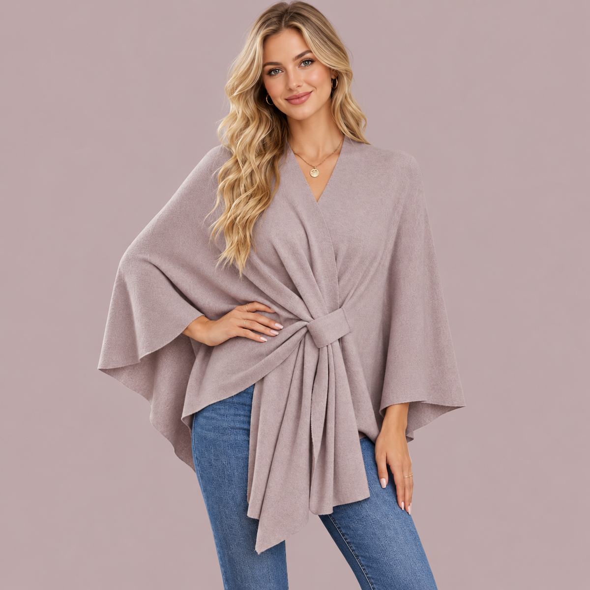 Women's Elegant Shawl Cape – Soft & Flowy Wrap