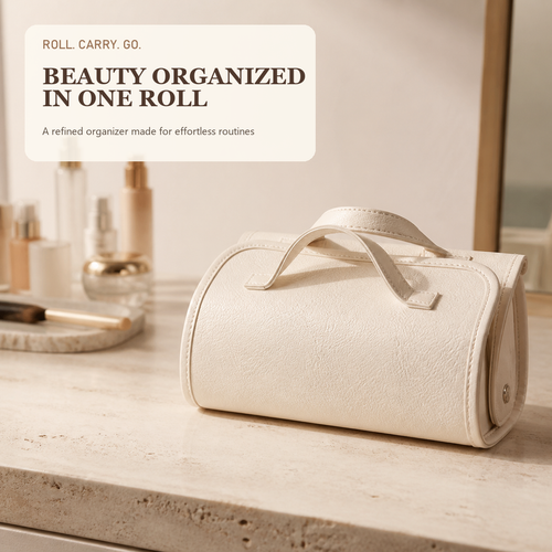 Roll-Up Travel Makeup Organizer