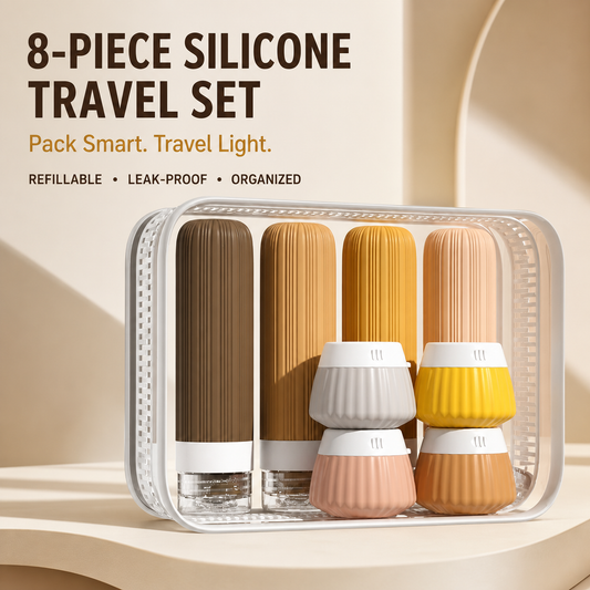 4/8-Piece Silicone Travel Bottle Set