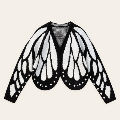 Women's Butterfly Wing Knit Cardigan – Elegant Batwing Sleeve Design