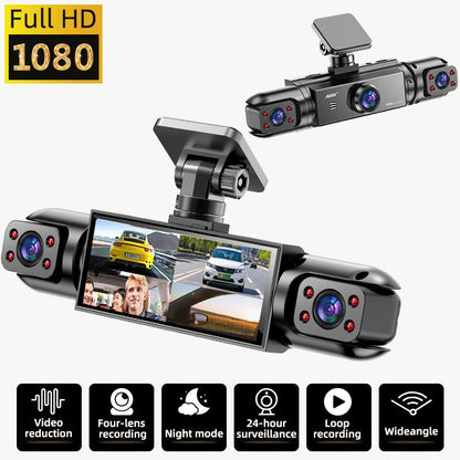 🚔 360° Court-Admissible Proof: The 3/4-Lens Panoramic Dash Cam That Eliminates Every Blind Spot! 🛡️👁️