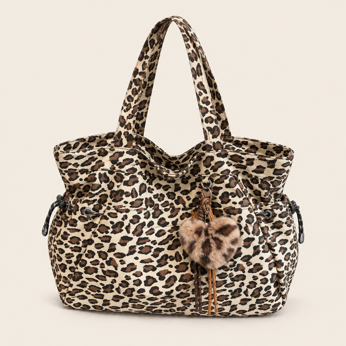 Leopard Print Shoulder Bag – Spacious Everyday Crossbody Tote