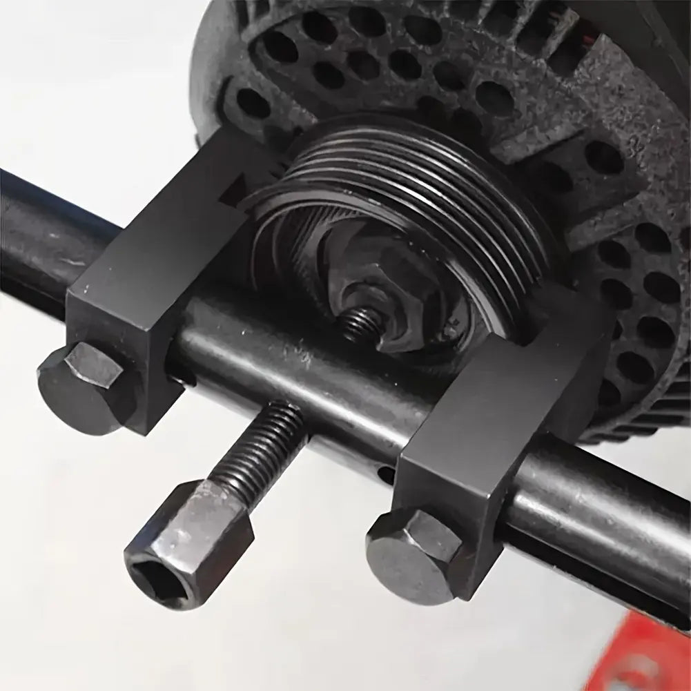 🔧 Master Your Repair | Adjustable Crankshaft & Power Steering Pump Pulley Removal Tool Set with Ratchet Wrench 🚗