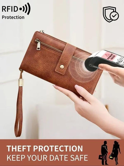 👛 Lock Your Privacy | Limited-Time 49% OFF! Women's RFID Blocking Premium Leather Wallet & Multi-Slot Compact Organizer ✨
