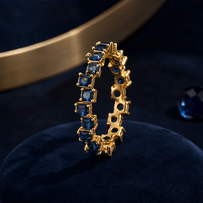 Square-Cut Stone Eternity Ring