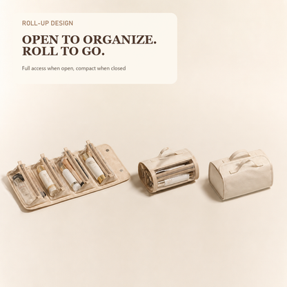 Roll-Up Travel Makeup Organizer