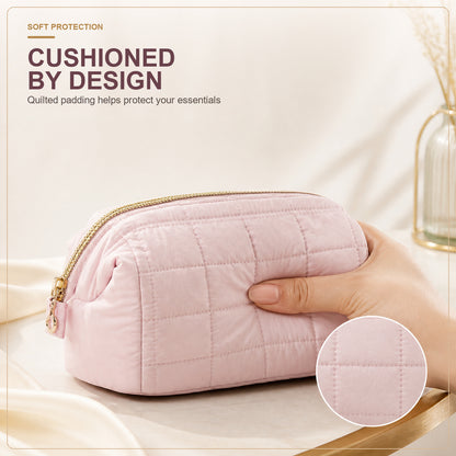 Quilted Travel Makeup Bag