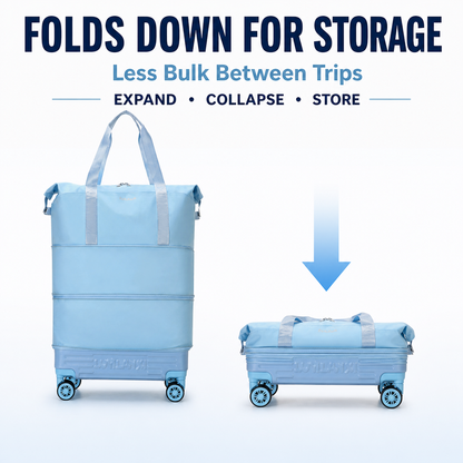 100L Expandable Rolling Travel Bag