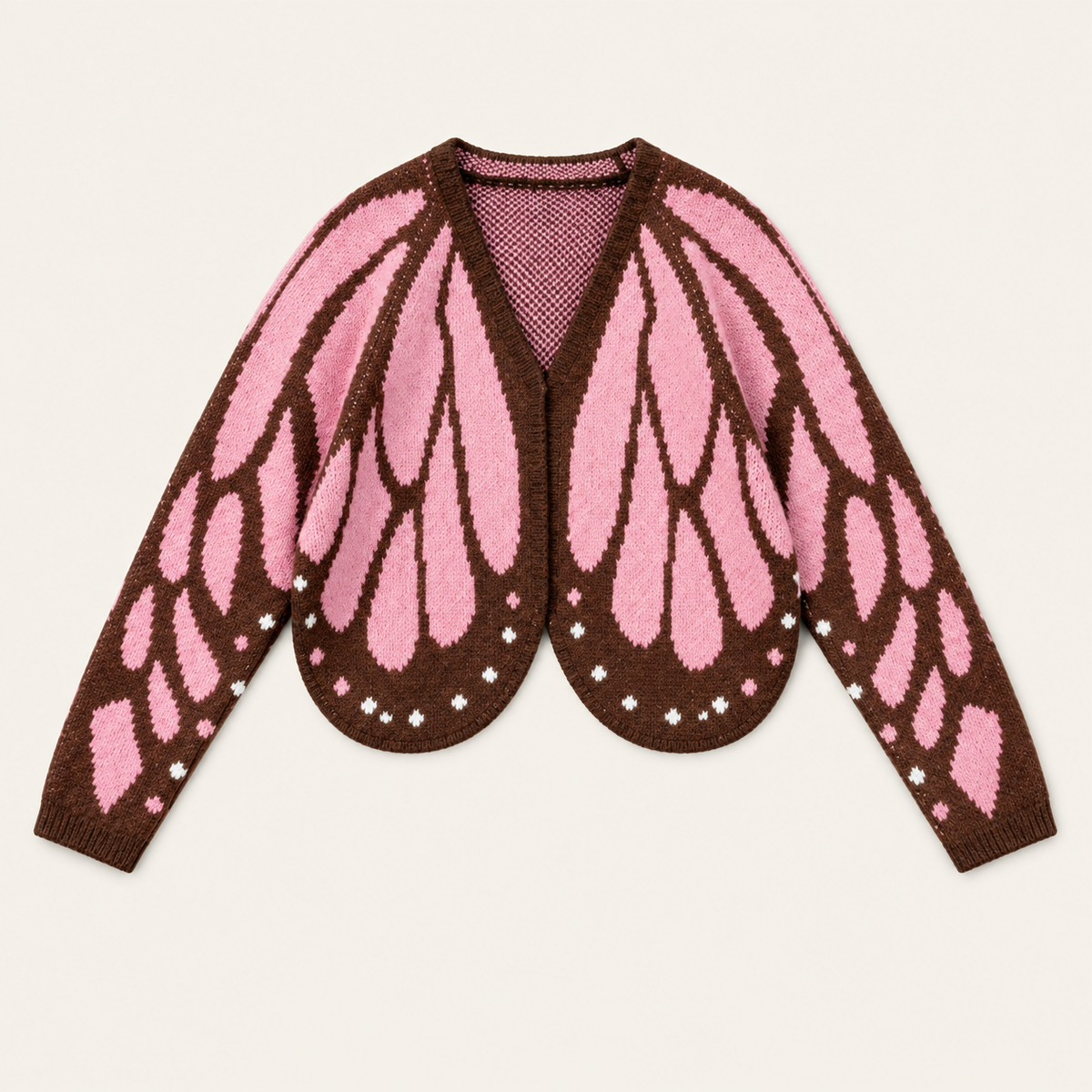 Women's Butterfly Wing Knit Cardigan – Elegant Batwing Sleeve Design