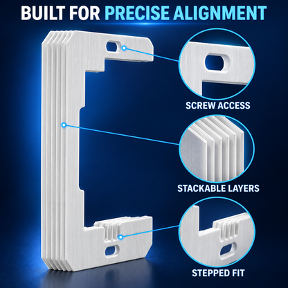 Metal Outlet Spacers – Flush Fit Wall Plate Leveling Plates