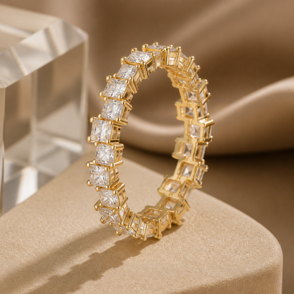 Square-Cut Stone Eternity Ring