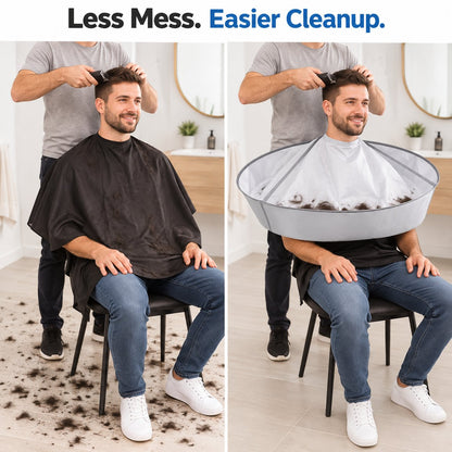💈Portable Hair Cutting Cape with Wide Hair Catcher
