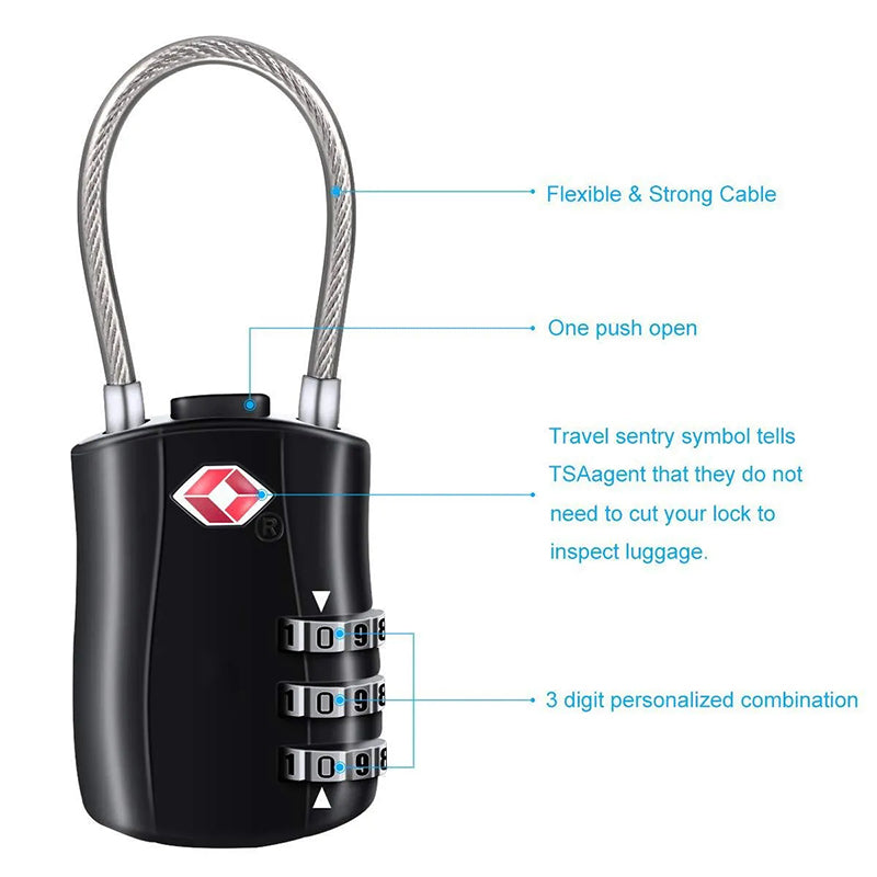 🔒 TSA-Approved 3-Digit Luggage Lock ✈️