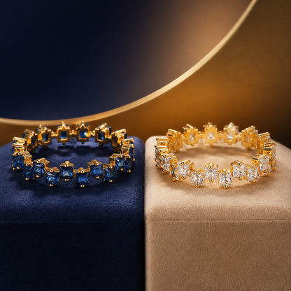 Square-Cut Stone Eternity Ring
