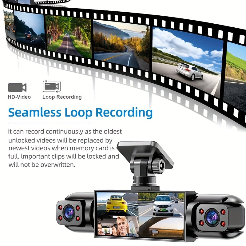 🚔 360° Court-Admissible Proof: The 3/4-Lens Panoramic Dash Cam That Eliminates Every Blind Spot! 🛡️👁️