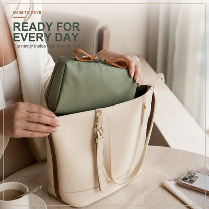 Wide-Open Travel Makeup Bag
