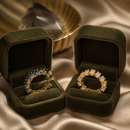 Square-Cut Stone Eternity Ring