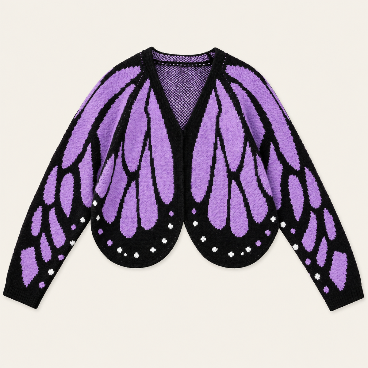 Women's Butterfly Wing Knit Cardigan – Elegant Batwing Sleeve Design