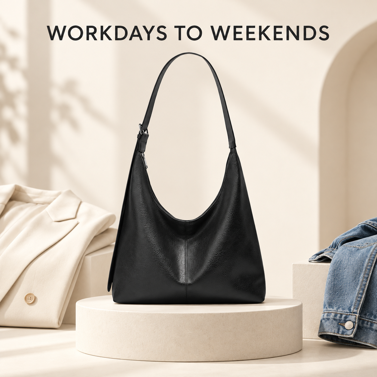Women’s PU Leather Shoulder Bag – Spacious Everyday Crossbody Purse