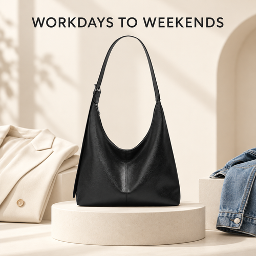 Women’s PU Leather Shoulder Bag – Spacious Everyday Crossbody Purse