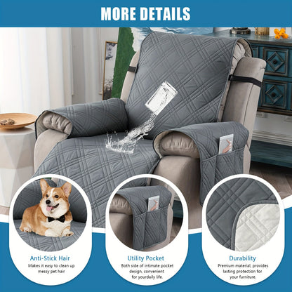 🛋️ Zero Spills, Zero Scratches: Protect Your Expensive Recliner with the 100% Waterproof, Non-Slip Shield! 🐾🍷
