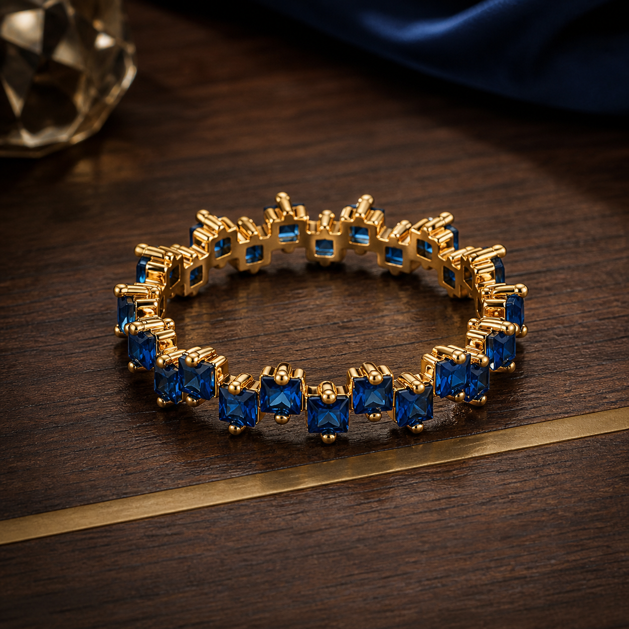 Square-Cut Stone Eternity Ring