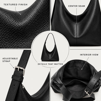 Women’s PU Leather Shoulder Bag – Spacious Everyday Crossbody Purse