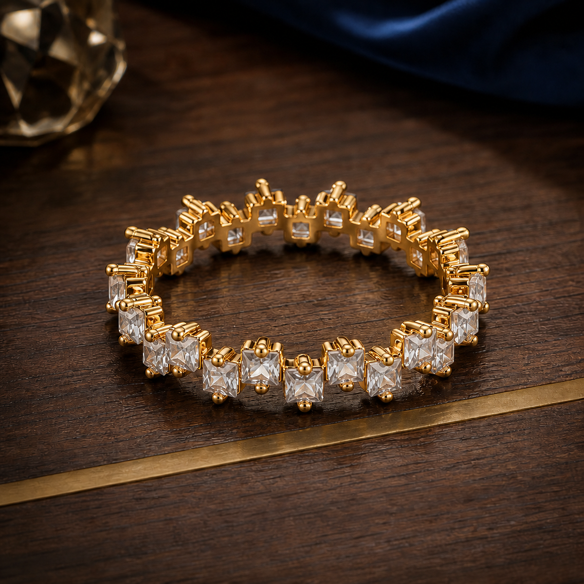 Square-Cut Stone Eternity Ring