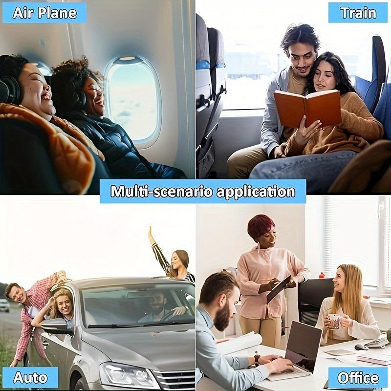 ✈️ Elevate Your Flight Comfort | Ergonomic Memory Foam Airplane Footrest, Portable Hanging Foot Hammock with Adjustable Strap for Flights & Office ✨