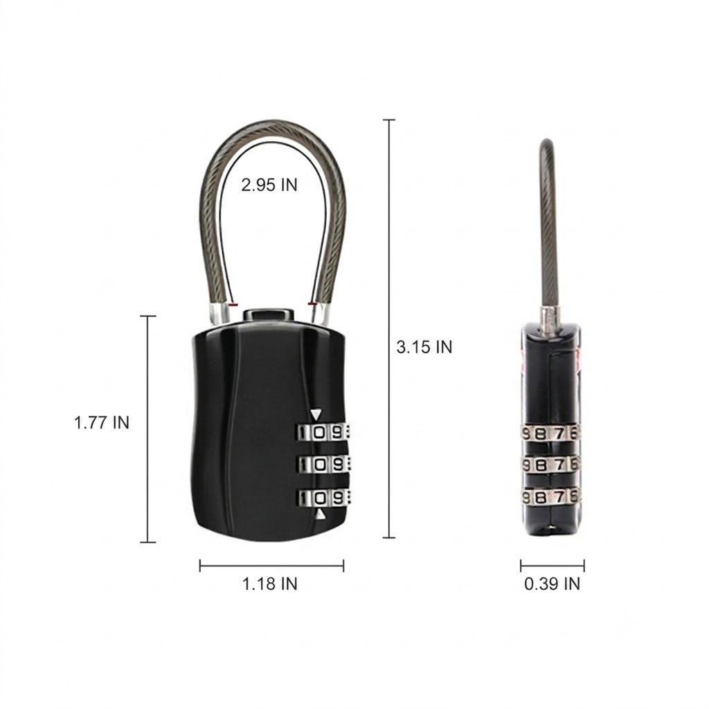 🔒 TSA-Approved 3-Digit Luggage Lock ✈️
