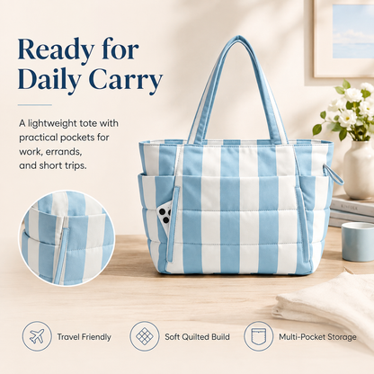 ✨Quilted Multi-Compartment Travel Tote 👜✈️