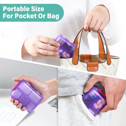 💊 Travel Pill Organizer with 200 Labels | 10 Compartments ✈️