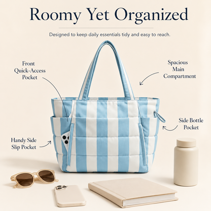✨Quilted Multi-Compartment Travel Tote 👜✈️