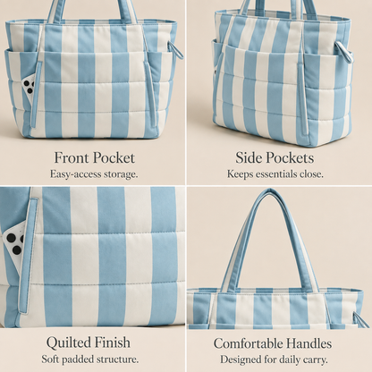 ✨Quilted Multi-Compartment Travel Tote 👜✈️