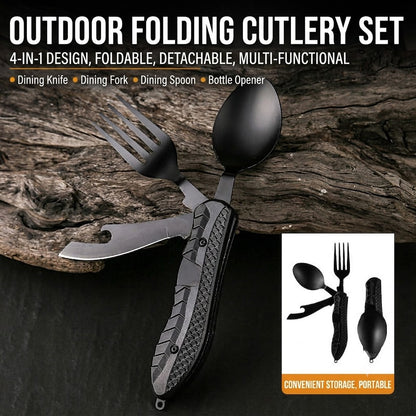 🥄 4-in-1 Folding Camping Utensil Set 🏕️