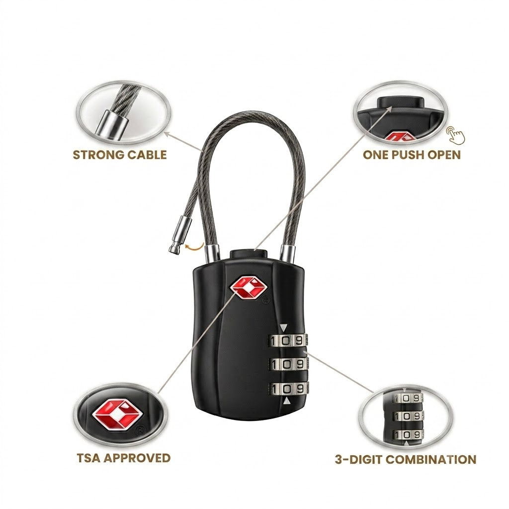 🔒 TSA-Approved 3-Digit Luggage Lock ✈️